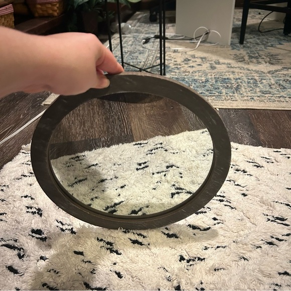 Hobby Lobby Other - Brown Wooden Circular Wall Mirror
